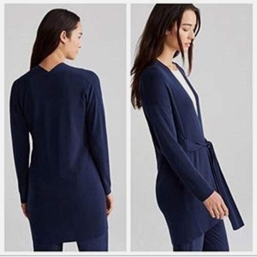 Eileen Fisher Cardigan size M color Midnight in Tencel